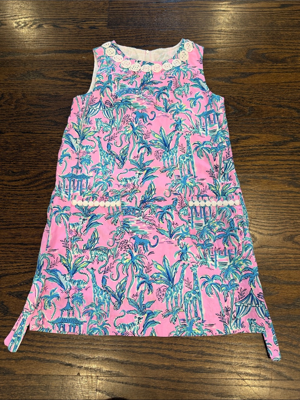Lilly Pulitzer Pink Tropical Palm Shift Dress for Kids